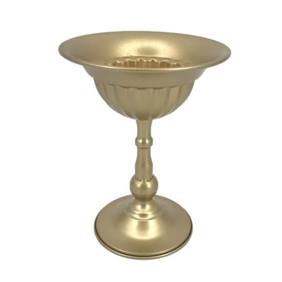 (F) Golden Metal Vase Polished Vintage Vase Dining Table Flowers Holder For Flower