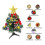 (B, multicolor) Mini Artificial Christmas Tree with LED Lights Vibrant Color Realistic Looking Reusable Easy Assembly Small Xmas Tree Desktop Decor 5