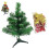 (A, warm white) Mini Artificial Christmas Tree with LED Lights Vibrant Color Realistic Looking Reusable Easy Assembly Small Xmas Tree Desktop Decor 1