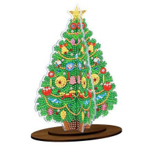 (A) Diamond Painting Kit Sparkling DIY Christmas Tree Enhance Creativity Coordination with Adhesive Diamond Painting Creative Ornament