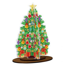 (C) Diamond Painting Kit Sparkling DIY Christmas Tree Enhance Creativity Coordination with Adhesive Diamond Painting Creative Ornament