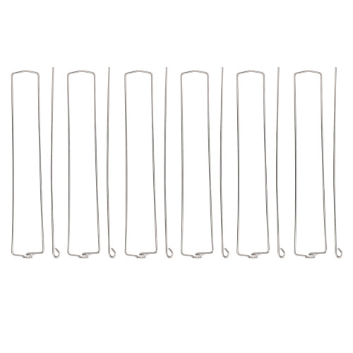 6 pièces de rails plats à aile, ensemble de brochettes en acier inoxydable 1