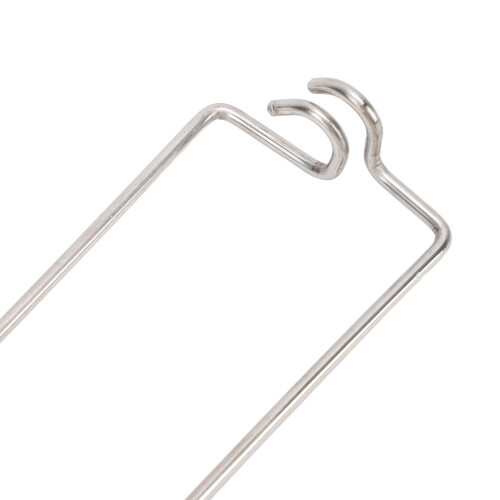 6 pièces de rails plats à aile, ensemble de brochettes en acier inoxydable 2