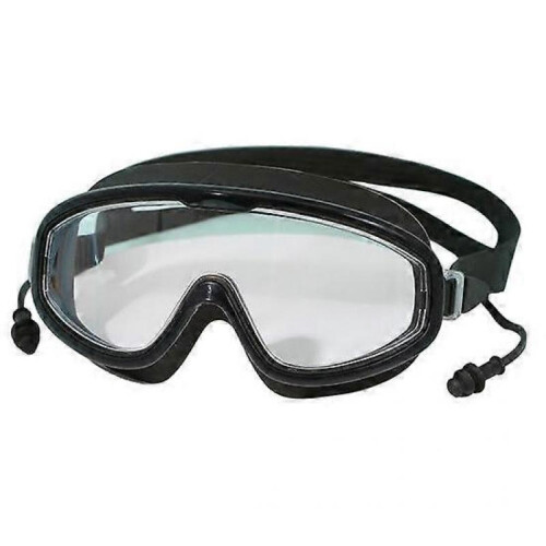 (Large, black) 1 Set Protective Swimming Goggles Panoramic View Comfortable to Wear Zero Diopter Diving Glasses Pool Accessory
