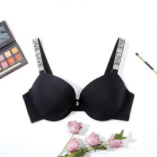 (95C, black) Sexy Women Lingerie Underwired Bra Diamond Strap Seamless Soft Comfort Underwear 36-50 B C D Cup Bh for Dress
