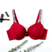(85C, red) Sexy Women Lingerie Underwired Bra Diamond Strap Seamless Soft Comfort Underwear 36-50 B C D Cup Bh for Dress