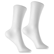2 stuks mannequin voet sok model vrouwelijke display korte kous enkelband sieradenstandaard, wit