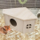 Maison pour hérisson, habitat pour petits animaux, cachette en bois Hu 8