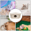 Maison pour hérisson, habitat pour petits animaux, cachette en bois Hu 5