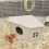 Maison pour hérisson, habitat pour petits animaux, cachette en bois Hu 3