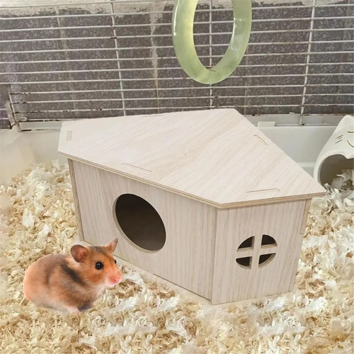 Maison pour hérisson, habitat pour petits animaux, cachette en bois Hu 2
