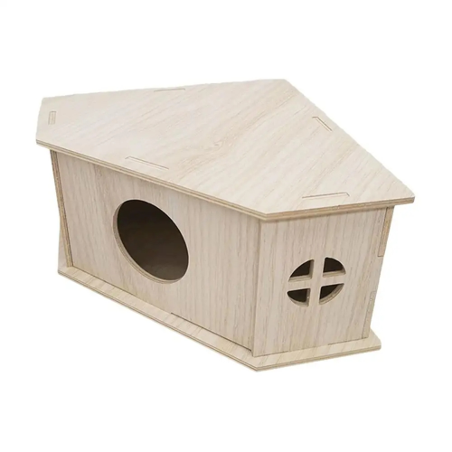 Maison pour hérisson, habitat pour petits animaux, cachette en bois Hu