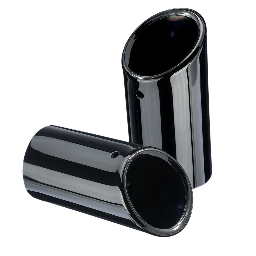 2X Tail Exhaust Tip Pipes Titanium For E90 E Black 4851656380307