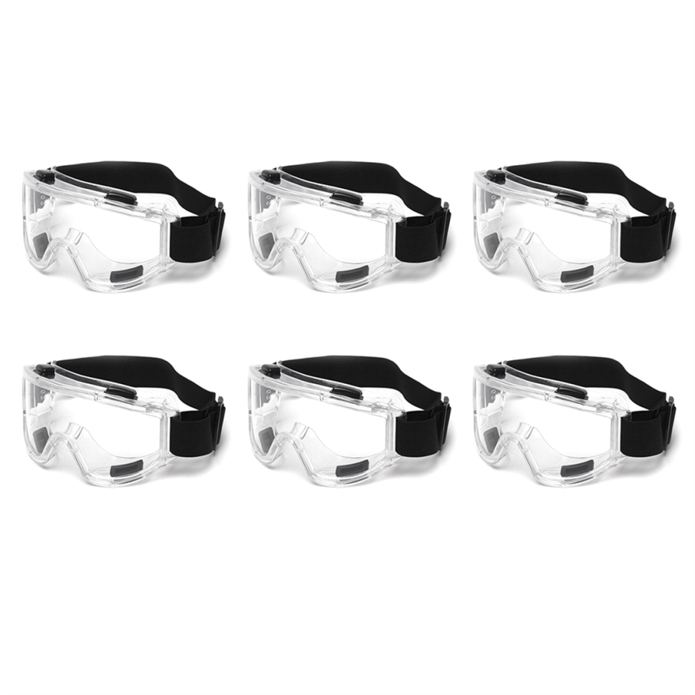 6Pcs Safety Goggle Anti Splash Dust Proof Work Lab 4851656378199