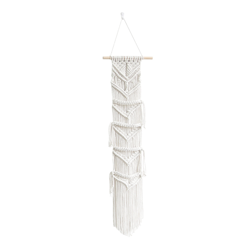 Cabide para boné - Suporte de macramê boho para chapéus de parede
