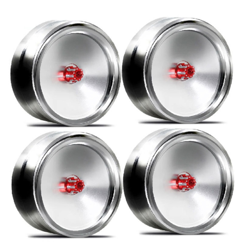 4 peças/conjunto cubo de roda de espelho retro de metal de 1,9 polegadas para 1