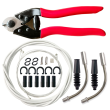 Kit de alojamento de cabo de câmbio universal para bicicleta branco incluso