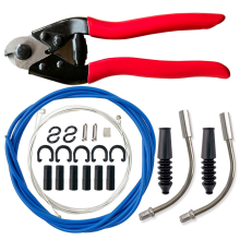 Kit de alojamento de cabo de câmbio de bicicleta universal azul incluído