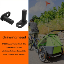 2PCS Bicycle Trailer Hitch Bike Coupler with Quick