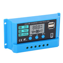 Photovoltaik Solarladeregler 12V 24V Adaptive Low Self Consumption LCD Display PWM Solar Controller Solar Panel Regulator 20A