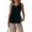 Canotte in lino per donna, estive, casual, larghe, a V 2