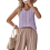 Canotte in lino per donna, estive, casual, larghe, a V 3