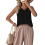 Canotte in lino per donna, estive, casual, larghe, a V 3