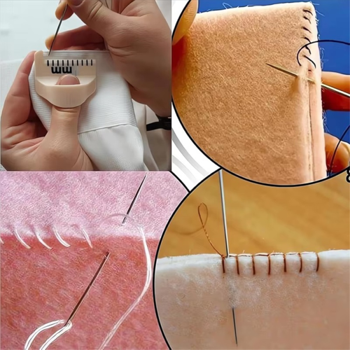 Régua de costura de dedo com 4 peças para pontos uniformes, Mini M 2