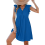 Abito cardigan a maniche corte con scollo a V e pizzo blu 2