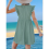 Abito cardigan a maniche corte con scollo a V e pizzo verde 7
