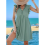 Abito cardigan a maniche corte con scollo a V e pizzo verde 3