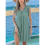 Abito cardigan a maniche corte con scollo a V e pizzo verde 5