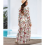 Γυναικείο Casual Boho Φόρεμα με Βαθιά Λαιμόκοψη V και Μακρυμάνικο S 6