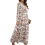 Γυναικείο Casual Boho Φόρεμα με Βαθιά Λαιμόκοψη V και Μακρυμάνικο S 3