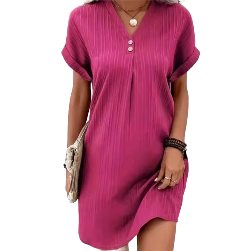 Ropa De Moda Para Mujer Vestido Casual De Verano Sin Mangas Con Cuello En V Profundo