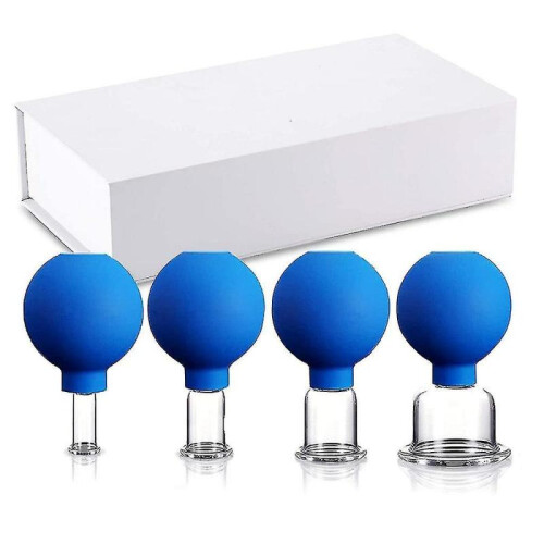 Cupping Glasses with Suction Ball [4 Pieces] - High-quality Cupping Gl