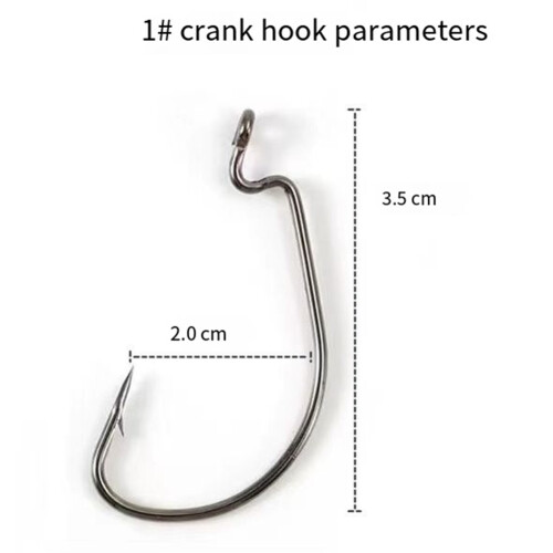 300pcs Per Set Offset Fishing Hooks, Type 1 High C 2