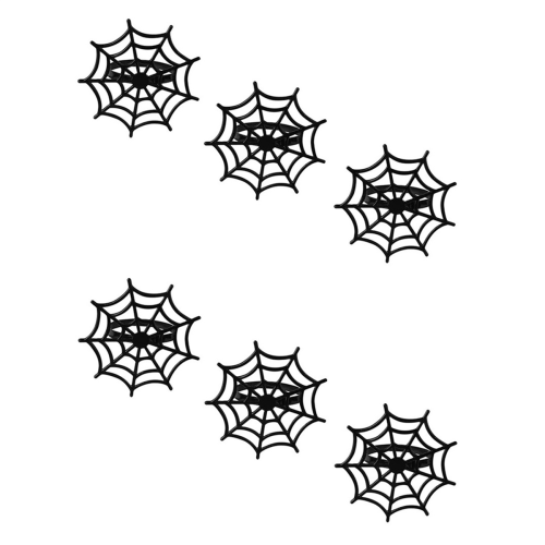 Halloween Serviettenring Set Spinne Schwarz Terror Meta
