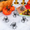 Halloween Serviettenring Set Spinne Schwarz Terror Meta 4