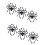 Halloween Serviettenring Set Spinne Schwarz Terror Meta 1