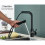 Black Pull Out Kitchen Sink Faucet Flexible 2 Mode 3