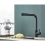 Black Pull Out Kitchen Sink Faucet Flexible 2 Mode 5