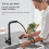 Black Pull Out Kitchen Sink Faucet Flexible 2 Mode 4