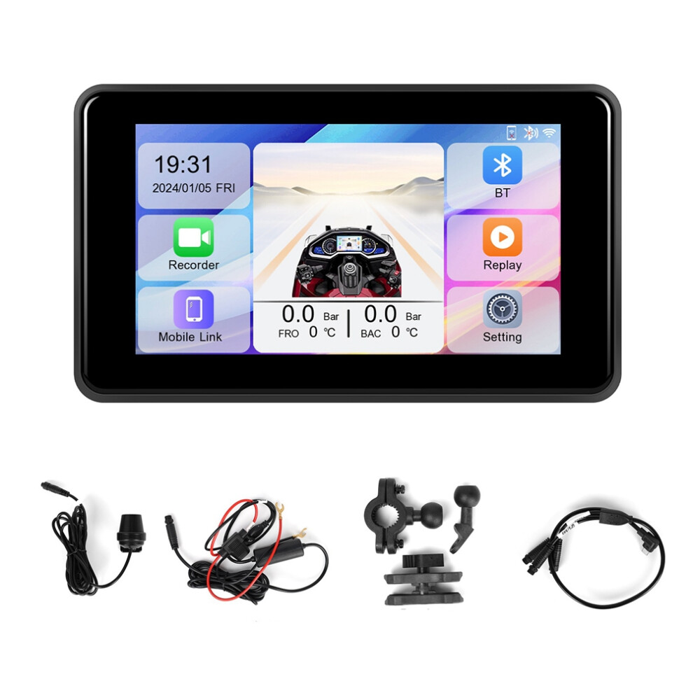 5 Inch Portable Motorcycle Dvr Dash Cam Carplay An 4851656340608
