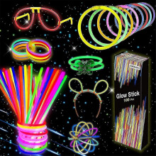 2023 - Glow Luminous Fluorescent Bracelets, 100 Fluorescent with 122 Connectors