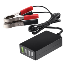 Draagbare DC met batterijclip, 12V/24V naar 5V 4-Por