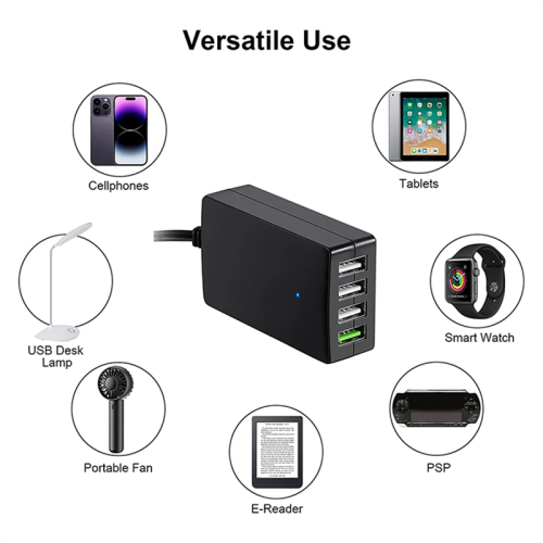 Draagbare DC met batterijclip, 12V/24V naar 5V 4-Por 2