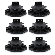 6 Pcs Joist Support Pedestals, Adjustable Decking