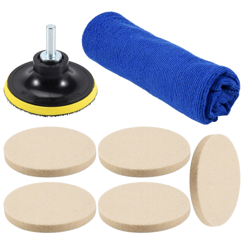 Almofada de polimento de feltro de 3 polegadas e 75 mm para arranhões em para-brisas 1