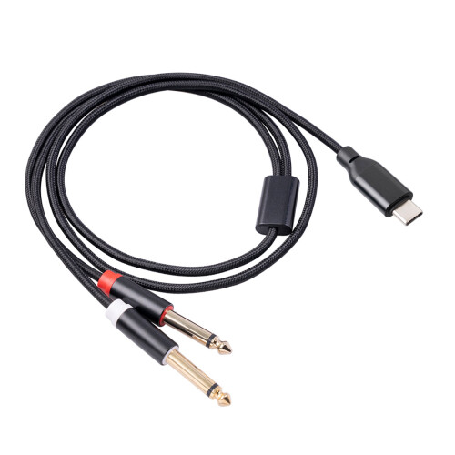 Câble audio stéréo USB-C vers double jack 6,35 mm